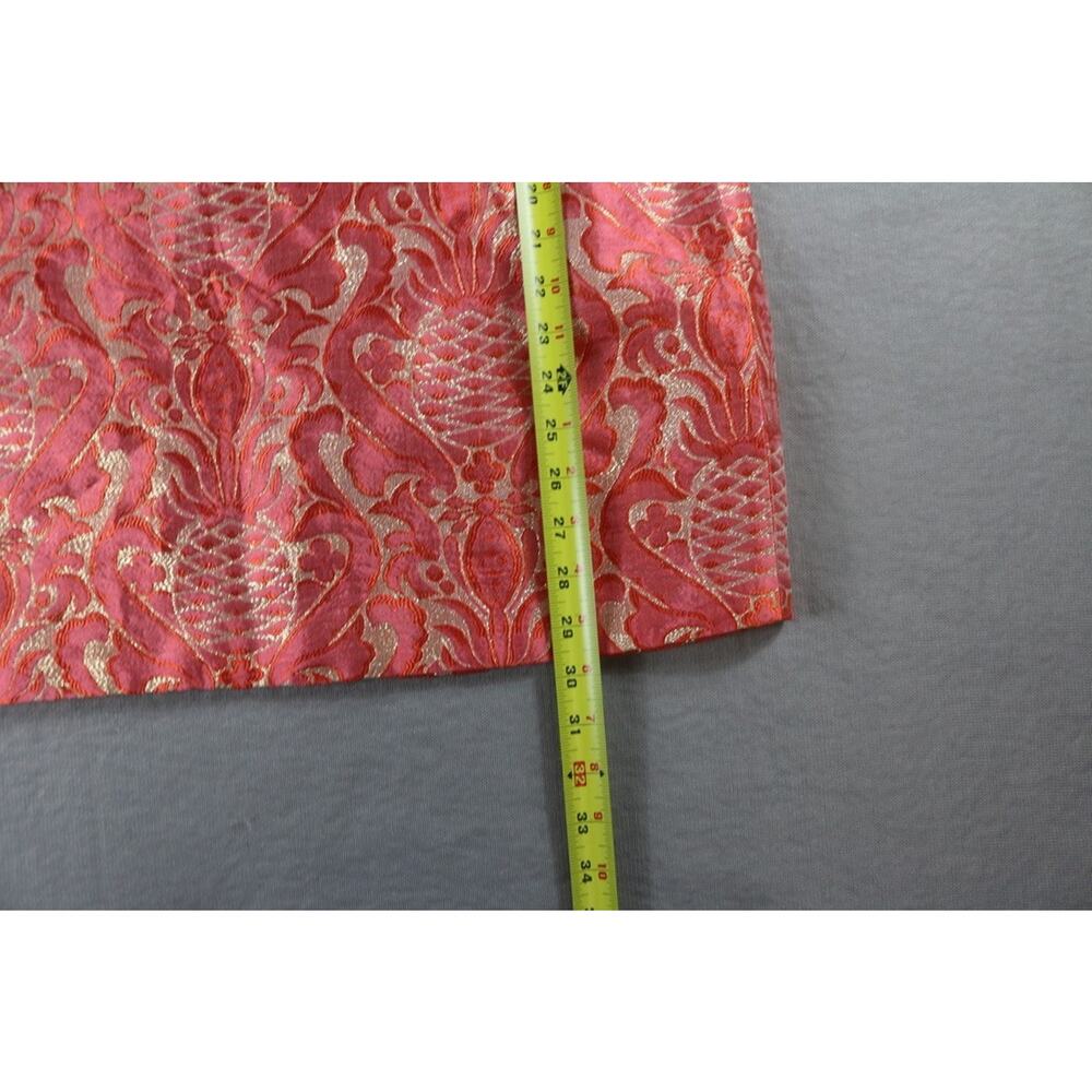 Kate Spade Dress 10 Orange Pink Faye Pineapple Strapless Damask Jacquard Fabric - Picture 6 of 6
